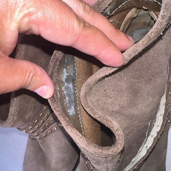 Jessica Simpson Clauds Mink Split Suede Studded Ankle Boots Women's 9M - Picture 11 of 11